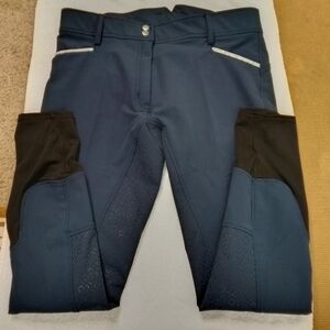 Stylish Blue and Black Riding Pants